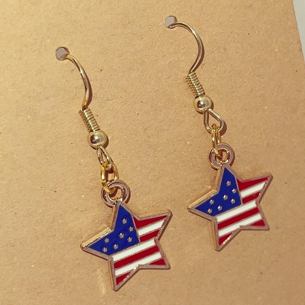 4th of July Earrings - Star Shape